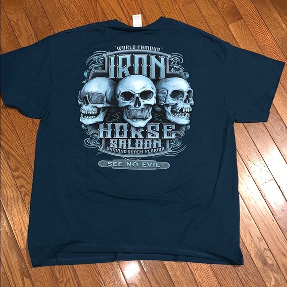 Gildan Other - Men’s biker T shirt iron horse Daytona
